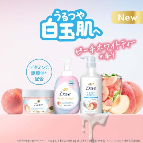 Dove(ダヴ) ボディソープ ふわとろクリーミースクラブ ピーチホワイトティー ボディスクラブ 本体 298gの詳細・まとめ 画像