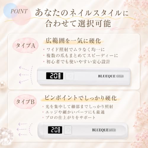ジェルネイル ライト uvライト ネイルライト スタンド付き ledライト ネイル 3W ペン型 速乾 2階段タイマー機能 30s/60s 秒数表示 USB充電式 ミニ硬化ライト 全ジェル対応 コンパク ポータブル ハンディ 持ち運び便利 出張 旅行 自宅用 プロ&初心者用 手足両用の特徴・詳細 画像