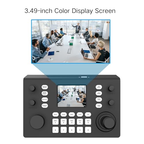 NDI PTZコントローラー PTZ ジョイスティックコントローラー PoE対応 IP NDI カメラコントローラーキーボード 4Dジョイスティック付き VISCA PELCO D/P RS232 RS485 礼拝教会ライブストリーミング用の特徴・詳細 画像