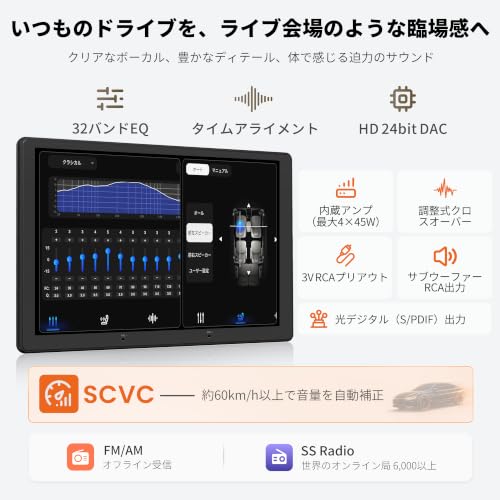ATOTO S8L アンドロイドナビ2DIN、ディスプレイオーディオ 10インチ、4G LTE、ワイヤレスCarPlay/Android Autoの特徴・詳細 画像