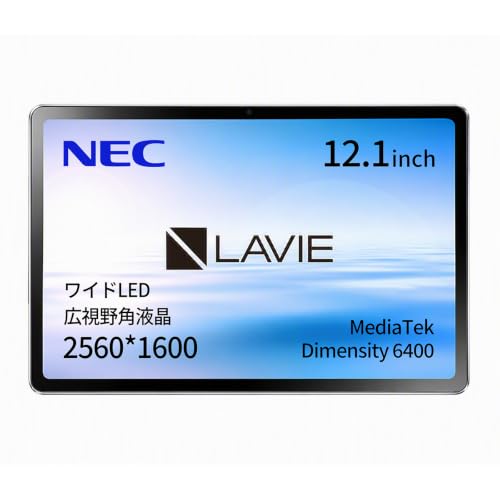 【Amazon.co.jp限定】NEC LAVIE Tab T12 タブレット 12.1インチ wi-fiモデル Android 16 MediaTek Dimensity 6400 8GB 256GB 広視野角液晶 クラウドグレー 12QHD2の外観・全体像 画像