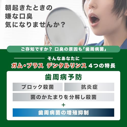 【Amazon.co.jp限定】GUM(ガム)プラスデンタルリンス(低刺激ノンアルコールタイプ) 960ml×2個【医薬部外品】の特徴・詳細 画像