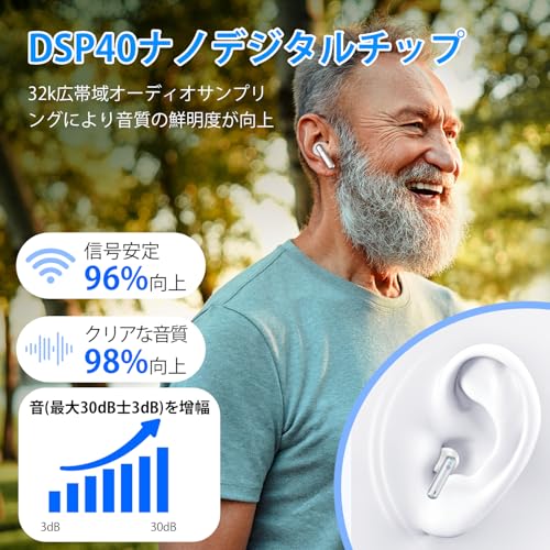 集音器 高齢者 しゅうおんき イヤホン型【2026年新モデル1台2役】音声拡聴器 両耳/片耳対応 5段階音量調節 降噪 目立たない 簡単操作 小型の詳細・まとめ 画像